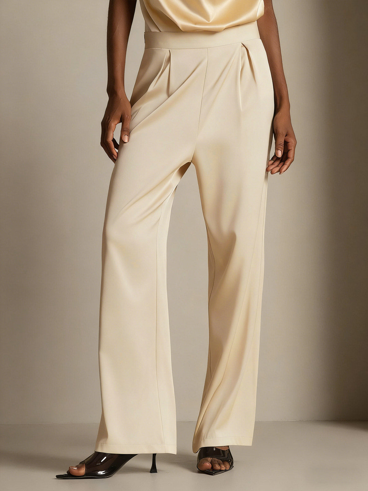 [Champagne] SilkSilky-FR 19Momme Femme Pantalons 006