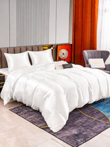 [Blanc] SilkSilky-FR Parure de Lit Soie 002