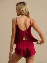 [Rouge Vineux] SilkSilky-FR Spaghetti Strap Ensemble Camisole 002