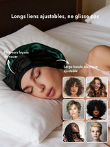 [Vert Foncé] SilkSilky-FR Bonnets de Nuit 004