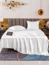 [Blanc] SilkSilky-FR Parure de Lit Soie 002