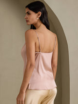 [Toscane] SilkSilky-FR Spaghetti Strap Cowl Neck Top À Fines Brides 002