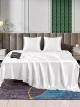 [Blanc] SilkSilky-FR Parure de Lit Soie 001