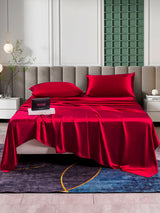 [Rouge Vineux] SilkSilky-FR 25Momme Parure de Lit Soie 002