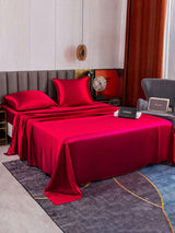 [Rouge Vineux] SilkSilky-FR Parure de Lit Soie 005