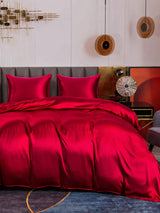 [Rouge Vineux] SilkSilky-FR Parure de Lit Soie 006