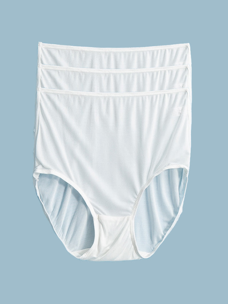SilkSilky-FR Soie Tricotée Panty Blanc 003