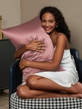 [Mauve Pâle] SilkSilky-FR 30Momme Pure Soie Pillowcase 002
