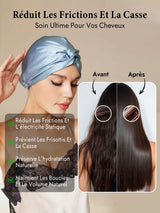 [Bleu Acier] SilkSilky-FR Bonnets de Nuit 005