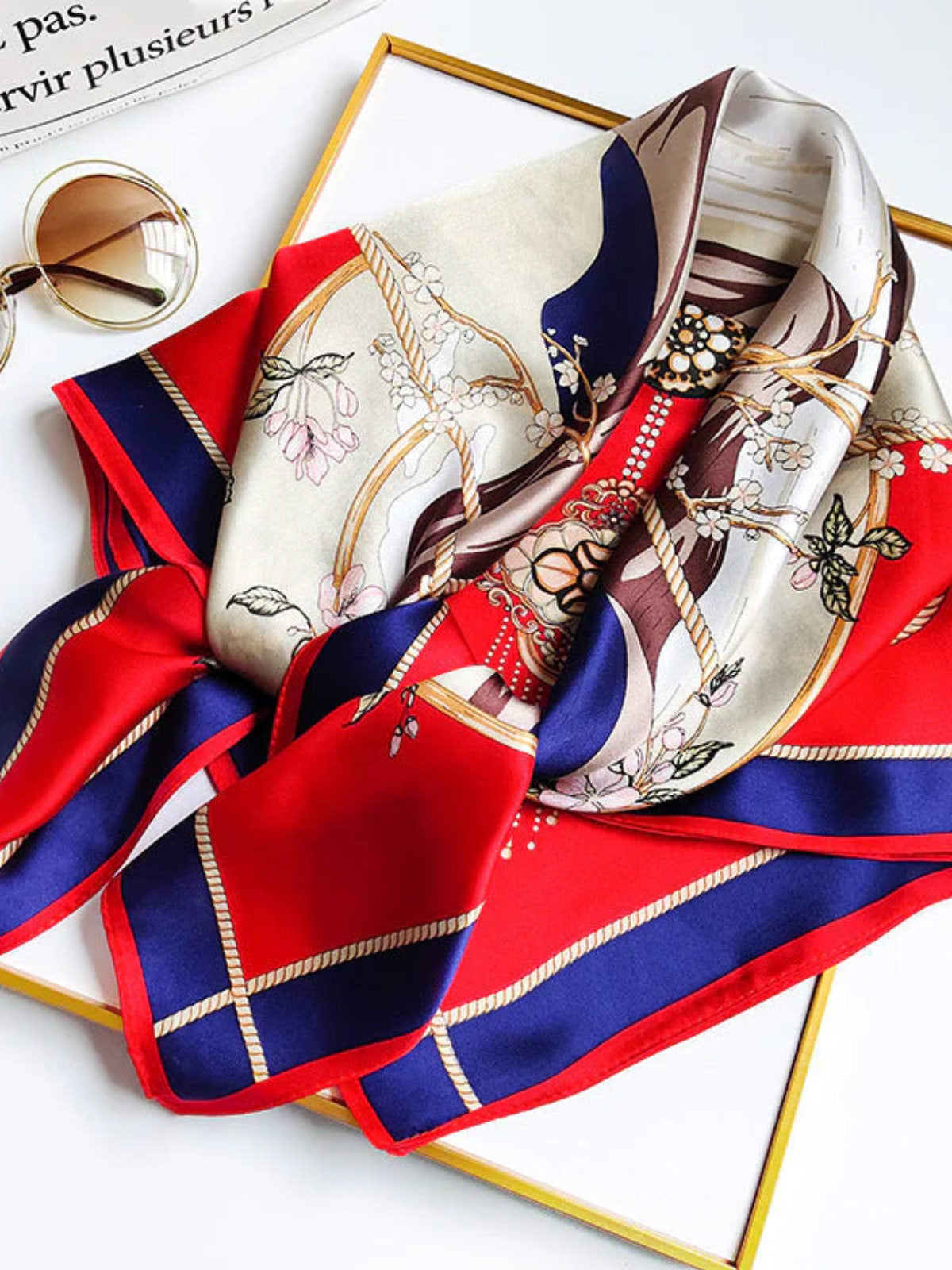 [P011] SilkSilky-FR Pure Soie Scarf 003,