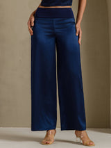 [Bleu Foncé] SilkSilky-FR Femme Pantalons 003