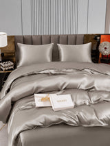 [Gris] SilkSilky-FR Parure de Lit Soie 005