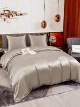 [Gris] SilkSilky-FR Parure de Lit Soie 006