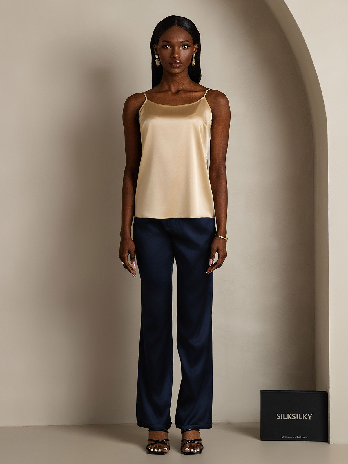 [Champagne] SilkSilky-FR 19Momme Soie Camisoles 008