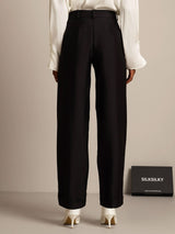 [Noir] SilkSilky-FR 32Momme Soie Womens Pants 002