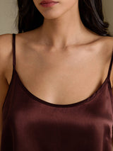 [Brun] SilkSilky-FR Spaghetti Strap Ensemble Camisole 004