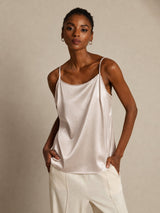 [Beige] SilkSilky-FR Spaghetti Strap Top À Fines Brides 001