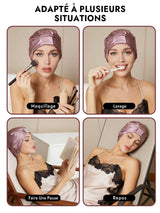 [Mauve Pâle] SilkSilky-FR Bonnets de Nuit 006
