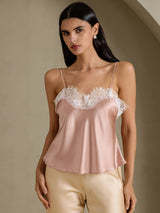 [Toscane] SilkSilky-FR Spaghetti Strap V Neck Top À Fines Brides 001