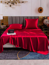 [Rouge Vineux] SilkSilky-FR Parure de Lit Soie 002