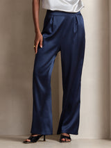 [Bleu Foncé] SilkSilky-FR Femme Pantalons 001