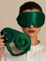 [Vert Foncé] SilkSilky-FR 22Momme Masques pour les Yeux 003