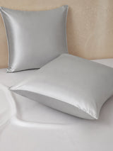 [GrisClair+Blanc] SilkSilky-FR Parure de Lit Soie 004