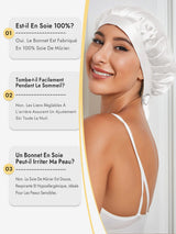 [Blanc] SilkSilky-FR Bonnets de Nuit 005