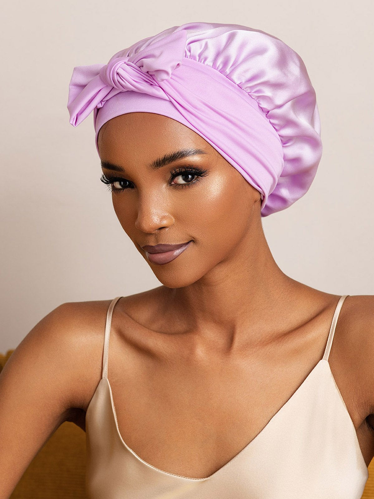 SilkSilky-FR Soie Sleep Cap Lavande 006