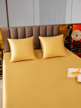 [Champagne] SilkSilky-FR Parure de Lit Soie 005
