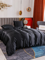 [Noir] SilkSilky-FR Parure de Lit Soie 003