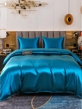 [Bleu Royal] SilkSilky-FR Parure de Lit Soie 002