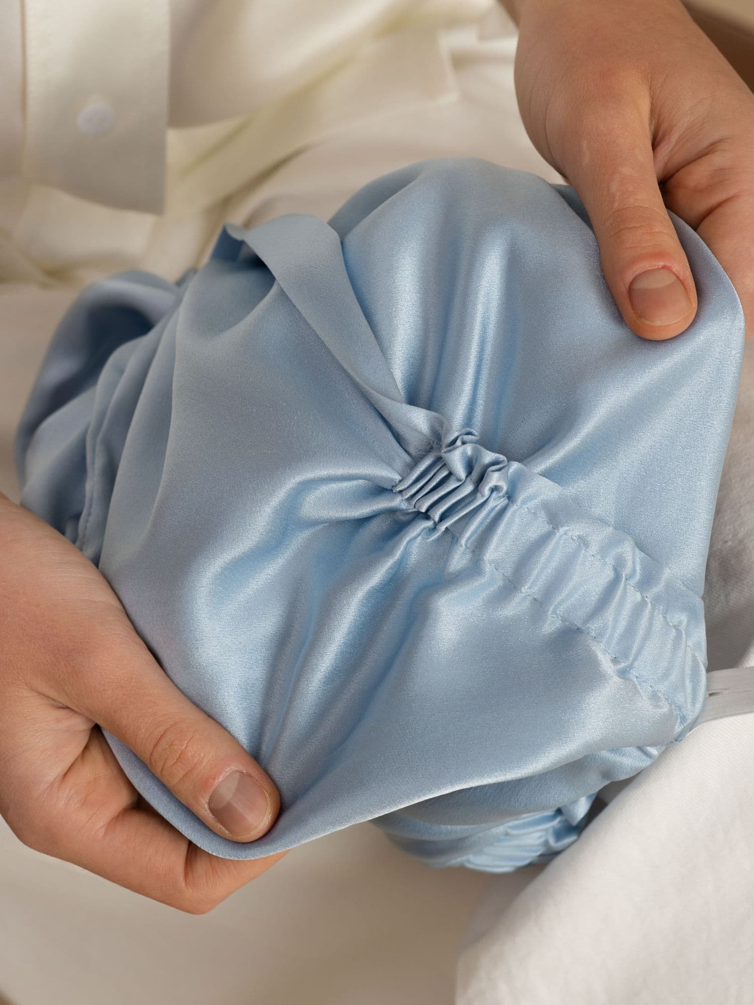 [Bleu Acier] SilkSilky-FR 22Momme Bonnets de Nuit 005