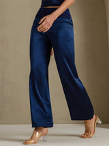 [Bleu Foncé] SilkSilky-FR Femme Pantalons 006