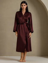 [Brun] SilkSilky-FR Long Sleeve Femme Peignoir 003