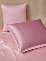 [MauvePâle+RoseClair] SilkSilky-FR Parure de Lit Soie 005