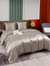 [Gris] SilkSilky-FR Parure de Lit Soie 003