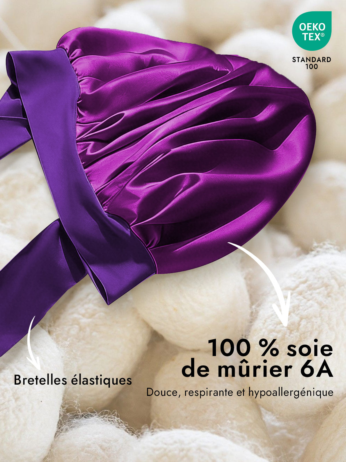 [Violette] SilkSilky-FR Soie Sleep Cap 002
