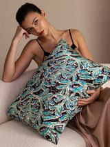 [Botanique Sarcelle] SilkSilky-FR Taies d'Oreiller 006