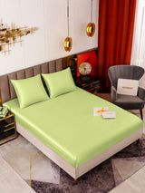 [Vert Menthe] SilkSilky-FR Parure de Lit Soie 001