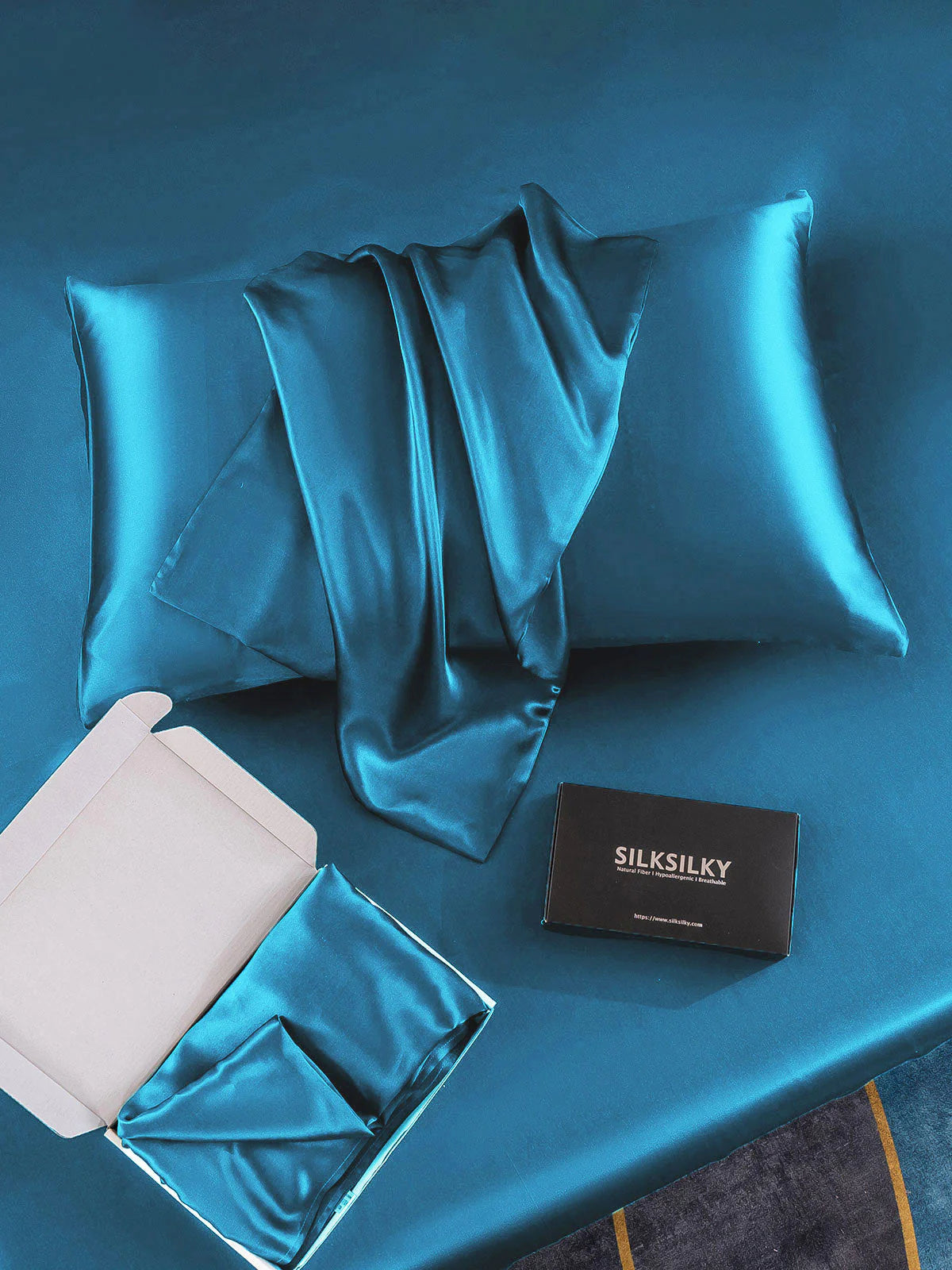 [Bleu Royal] SilkSilky-FR 19Momme Pillowcase 006