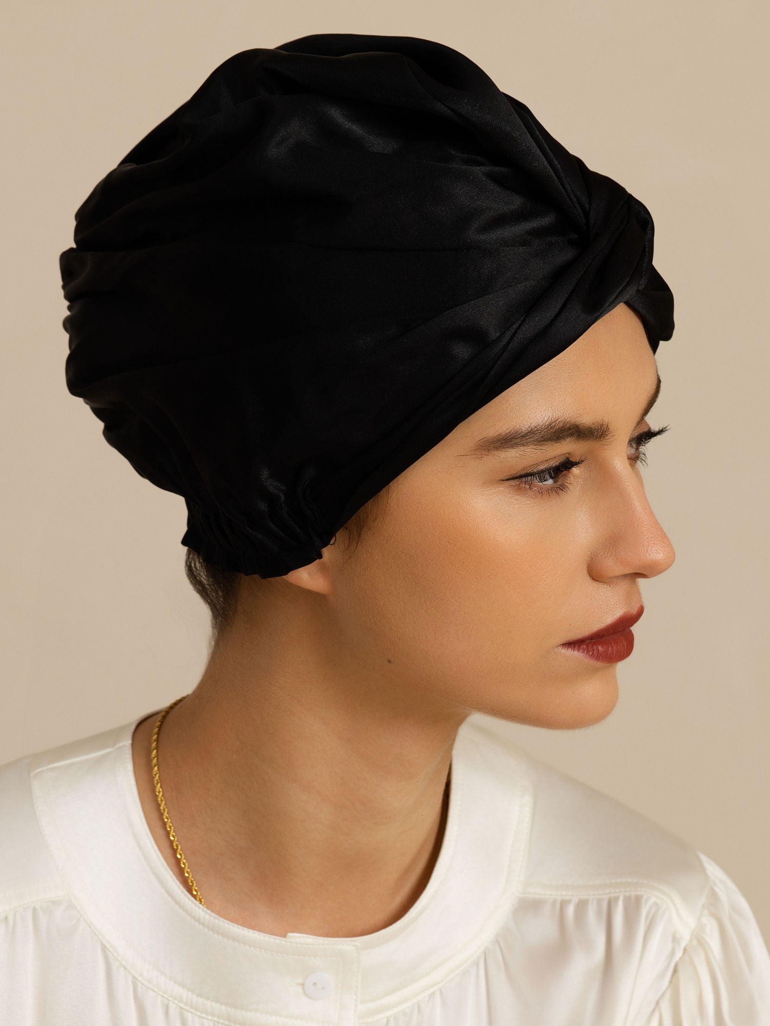 [Noir] SilkSilky-FR 22Momme Bonnets de Nuit 002