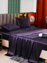 [Violet Foncé] SilkSilky-FR Parure de Lit Soie 003