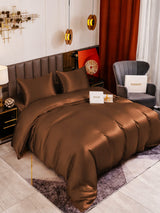[Café] SilkSilky-FR Parure de Lit Soie 002