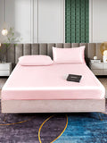 SilkSilky FR 25Momme Pure Soie Bedding Set Rose 002