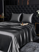 [Gris Foncé] SilkSilky-FR Parure de Lit Soie 003