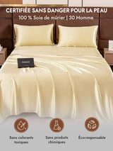 [Ivory] SilkSilky-FR 30Momme Taies d'Oreiller 007