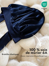 [Bleu Foncé] SilkSilky-FR Bonnets de Nuit 002
