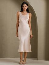[Beige] SilkSilky-FR Sleeveless Robes 001