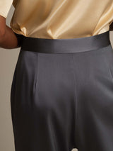 [Gris Foncé] SilkSilky-FR 19Momme Femme Pantalons 004